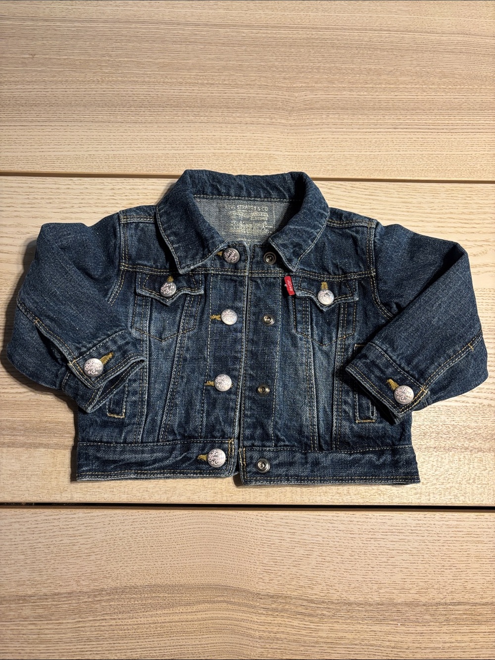 Levi's Kids Dark Blue Denim Trucker Jacket